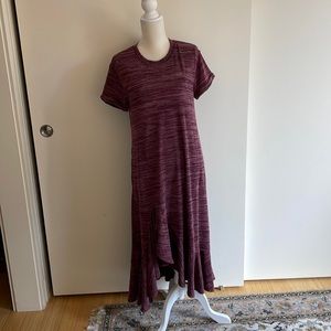 Stitch drop dress in medium - midi length in a knot fabric